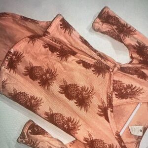 Kate Quinn Pink Pineapple Print Kids Blouse